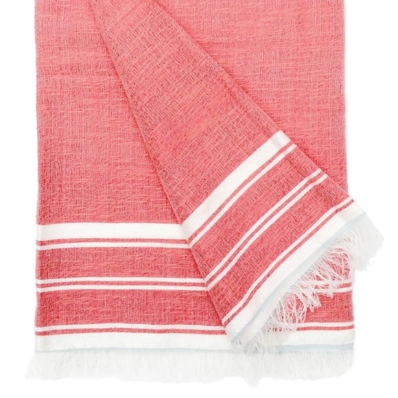 Accessories - Pink Lightweight Woven Blanket or Summer Wrap